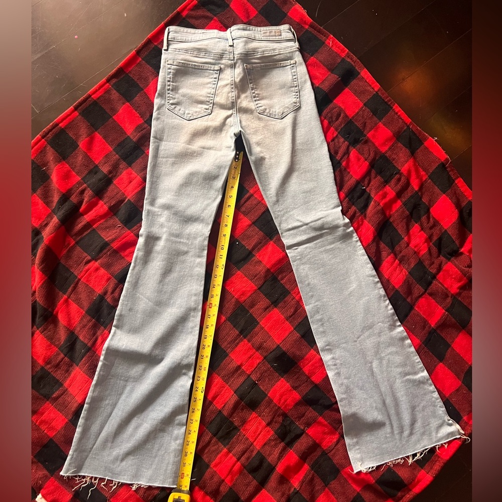 AG Adriano Goldschmied Jeans, “The Janis” High-rise flare. Size 27R. Light wash